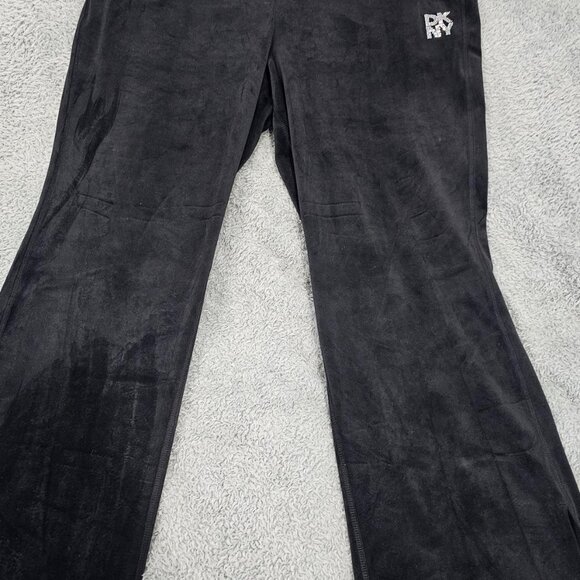 DKNY Black Velour Jogging Pants NEW - Picture 4 of 7